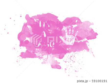 It's A Girl Abstract Watercolor Splash 59100191