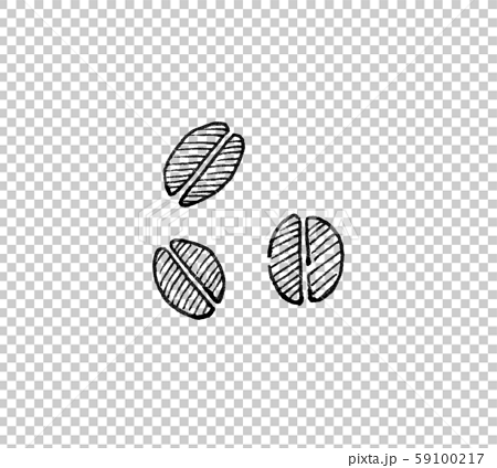Coffee Beans Parts Monochrome Stock Illustration