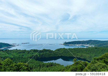 【秋田県男鹿半島】八望台から眺める日本海の絶景 59100418