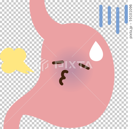 胃もたれしている胃のキャラクター 59101096