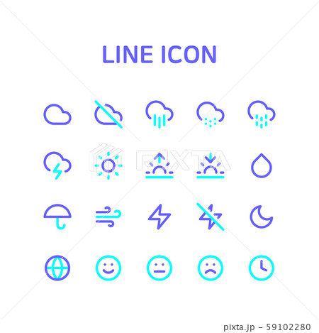 Simple Set of Line Icons illustration 023 59102280