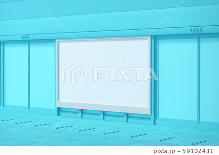3D blank billboard for advertising, mockup 017 3D blank billboard for advertising, mockup 017 59102431