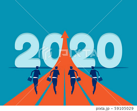 Business people running to 2020. Concept business 59105029