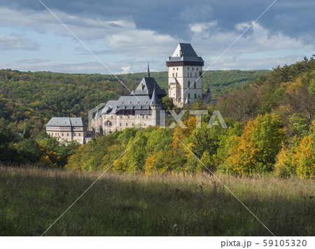 Karlstejn gothic state castle near Prague, the 59105320