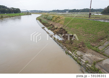 吉田川 堤防 浸食 崩落 法面 吉田川 堤防 浸食 崩落 法面 59106301