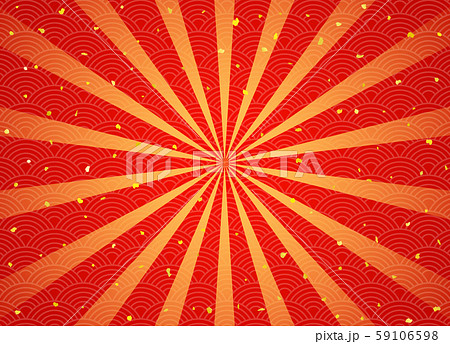 放射状の伝統柄背景　金粉 59106598
