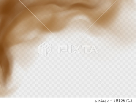 Dust cloud isolated on a transparent background. Brown sandstorm explosion in desert concept. 59106712