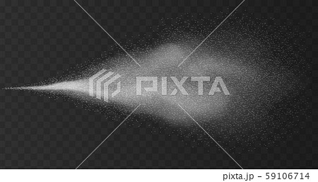 Realistic water spray effect isolated on transparent background. 59106714