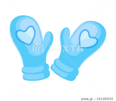 Cute light blue mittens. Vector illustration on a white background. 59106930