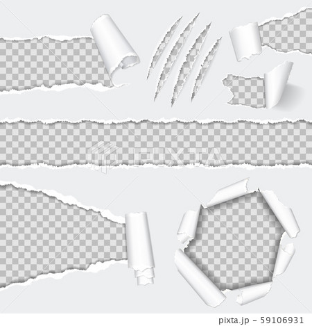 Realistic Seamless Torn Paper and Scratch Claws 59106931