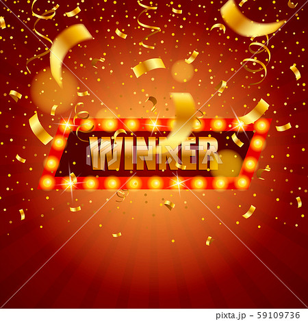 Winner banner, falling ribbons winner Winner banner, falling ribbons winner 59109736