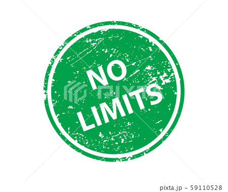 No limits stamp vector texture. Rubber cliche No limits stamp vector texture. Rubber cliche 59110528
