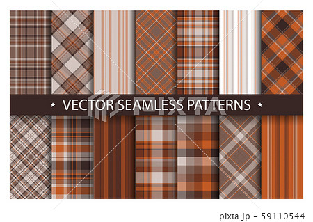 Tartan set pattern seamless plaid vector. 59110544