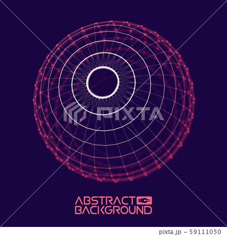 3d sphere vector illustration. Vector mesh object. Technology abstract background. Big data 3d sphere vector illustration. Vector mesh object. Technology abstract background. Big data 59111050
