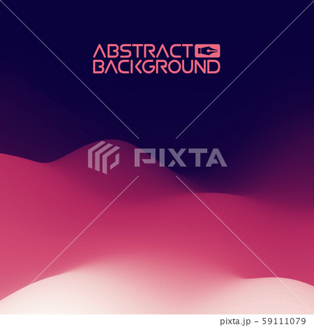 3D landscape Background. Purple Gradient Abstract Vector Illustration.Computer Art Design Template 59111079