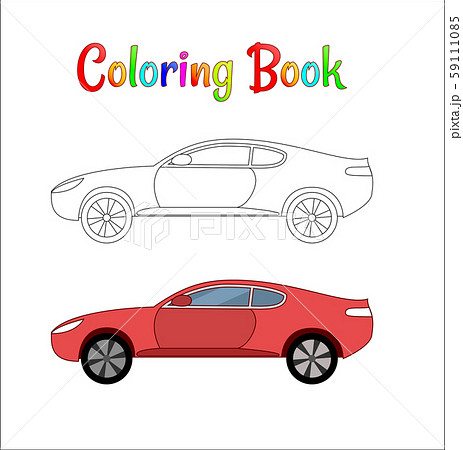 Comic racing car background vector illustration coloring page for kids. Auto traffic and speed Comic racing car background vector illustration coloring page for kids. Auto traffic and speed 59111085
