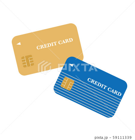 2枚のクレジットカード イラストのイラスト素材
