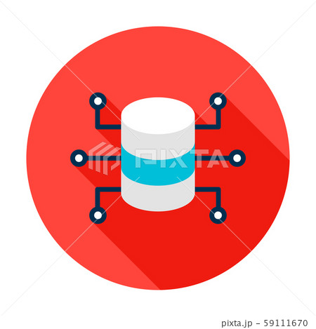 Data Server Microchip Circle Icon Data Server Microchip Circle Icon 59111670