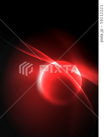 Dark space with shiny neon light motion waves. Abstract concept graphic element. Vector neon 59112221