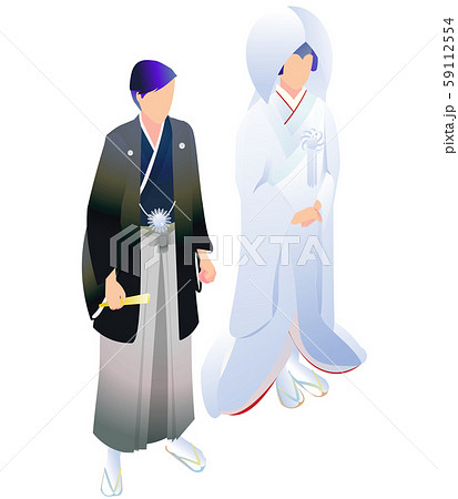 和装結婚式【綿帽子_背景無し】 和装結婚式【綿帽子_背景無し】 59112554