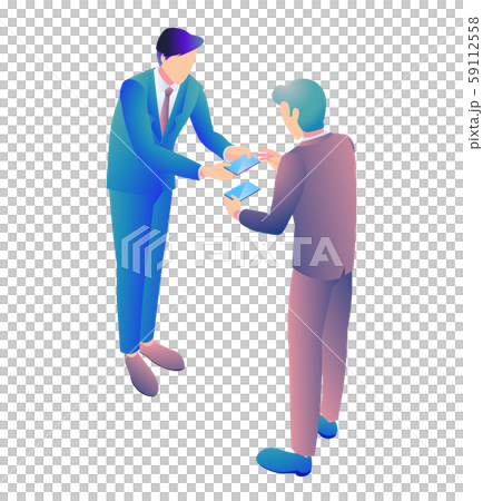 名刺交換【背景無し】 59112558