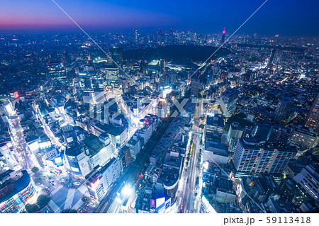 【夜景】 新宿ビル群のマジックアワー 【夜景】 新宿ビル群のマジックアワー 59113418