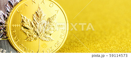 silver and golden canadian maple leaf one ounce silver and golden canadian maple leaf one ounce 59114573