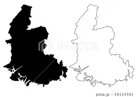 Vest-Agder map vector.... 59114591