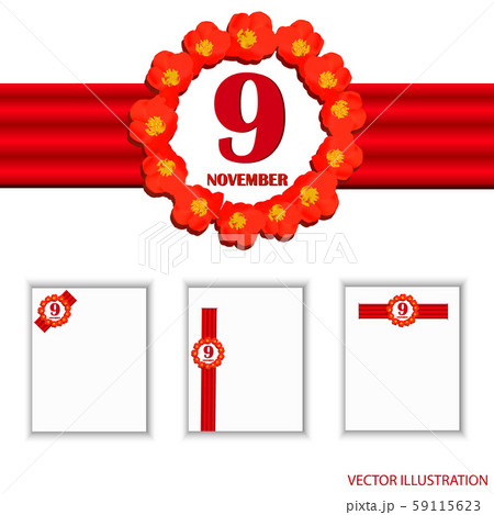 November 9 design icon. Vector illustration. 59115623