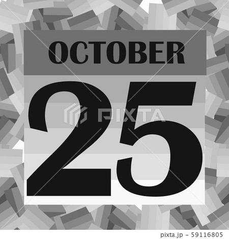October 25, calendar day. Illustration. 59116805