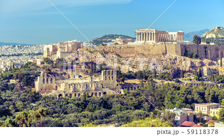Athens cityscape, Greece. Acropolis with famous 59118378