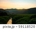 秋田の田舎の朝焼け 59118520