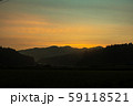 秋田の田舎の朝焼け 59118521