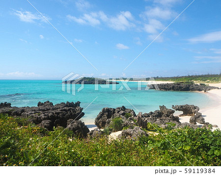 与論島　大金久海岸　鳩の湖 59119384