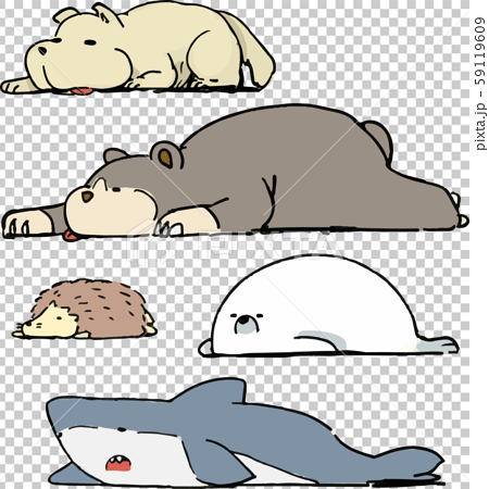 Motivated Animal Series Famous Animals Stock Illustration