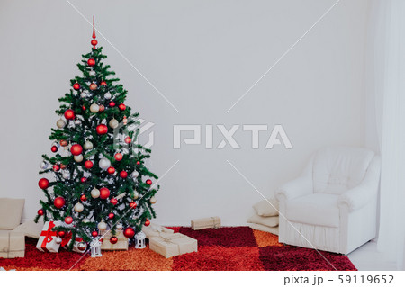Christmas tree with presents home for the new year Christmas tree with presents home for the new year 59119652