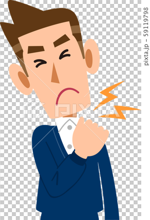 患有肩膀僵硬和脖子痛的男人 59119798