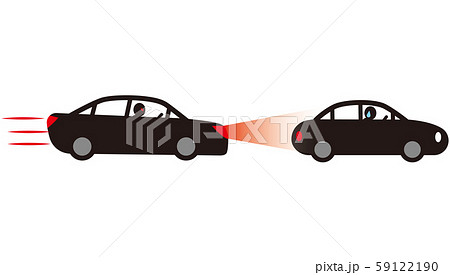 パッシングするあおり運転 ベクター素材 のイラスト素材 59122190 Pixta