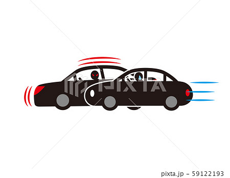 幅寄せする煽り運転.ベクター素材. 59122193