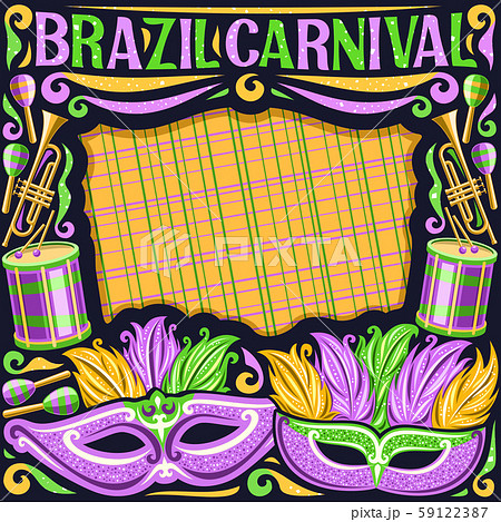 Vector frame for Brazil Carnival 59122387