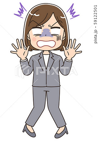 ビジネス 女性 キャリアウーマン Ol 先生のイラスト素材