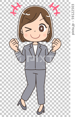 ビジネス 女性 キャリアウーマン Ol 先生のイラスト素材