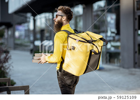 Man delivering pizza Man delivering pizza 59125109