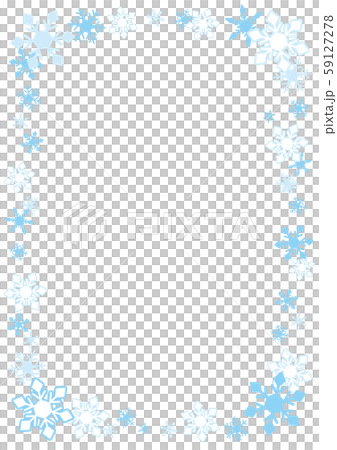 Snow crystal frame - Stock Illustration [59127278] - PIXTA
