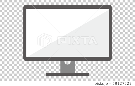 シンプル パソコン モニター ディスプレイ テレビ デスクトップ Pcのイラスト素材