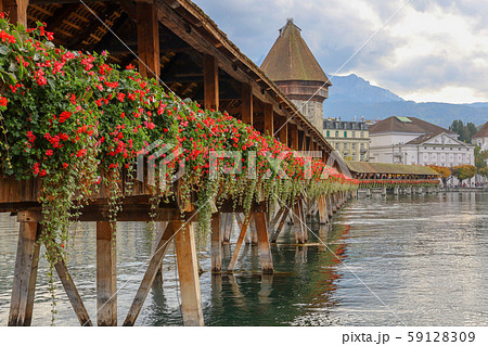 Lucerne, Switzerland-October 18,2019:The old wood 59128309