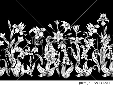 Spring flowers seamless pattern. 59131281