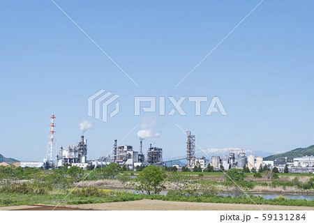 工場　川　阿武隈川　煙　煙突 59131284