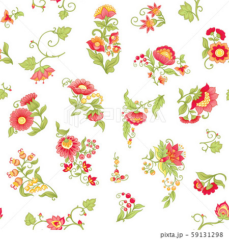 Tradition mughal motif, fantasy flowers Tradition mughal motif, fantasy flowers 59131298