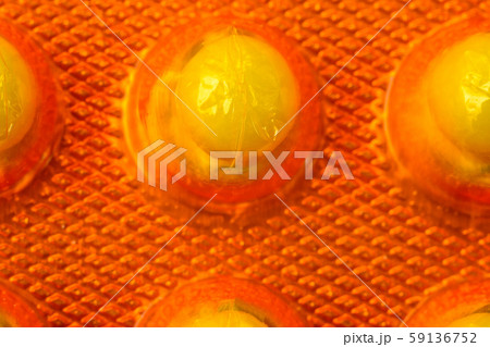 Ascorbic acid in tablets, vitamins in the package. 59136752